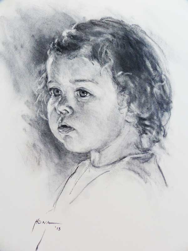 charcoal portrait, head shoulder portrait, regina hona portrait, drawing, charcoal subject, 