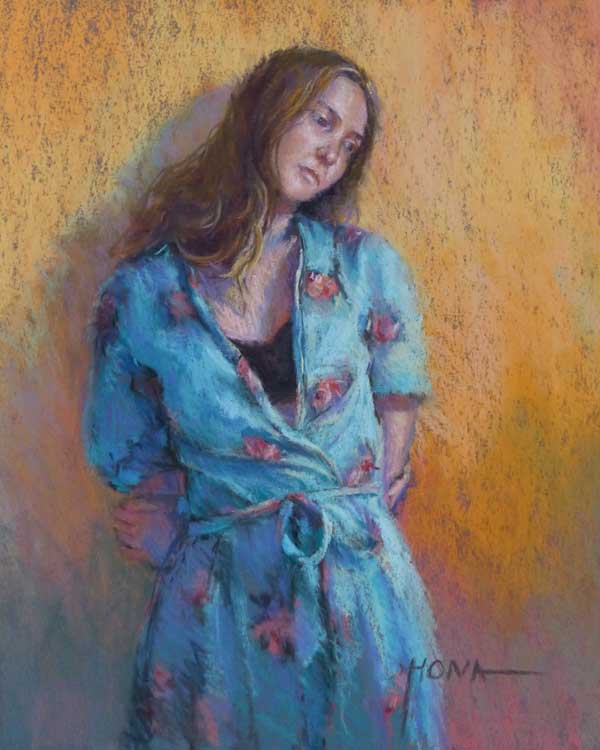  Australian Artist, figurative painting, pastel, portrait, Regina Hona Artist, unison soft pastel, 